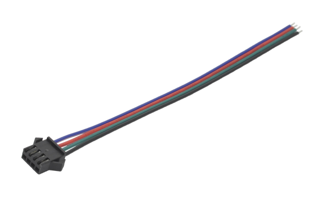 Разъем SMP-04V-BC "гн" 4-pin с кабелем 0,15м AWG22