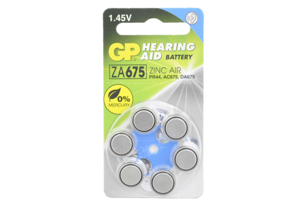 GP ZA675-6BL 1.4V 620mAh (для слуховых аппаратов)