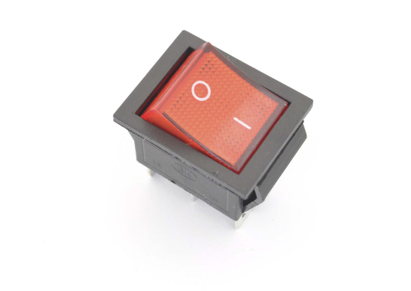 Переключатель KCD4 On-Off красный 250V 16A (6c) (SIM)