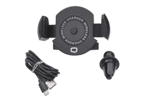 23647 Автомобильное беспроводное зарядное устройство Qumo Qi C 5V 1.5A черный (Charger 005)