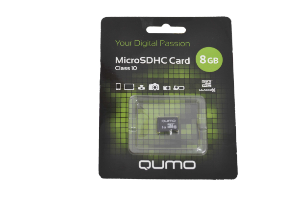 21615 Карта памяти Qumo microSDHC 8Gb Class10 без адаптера