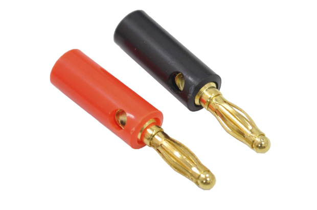 Разъем Банан "шт" пластик gold на кабель 1-622G (2шт)