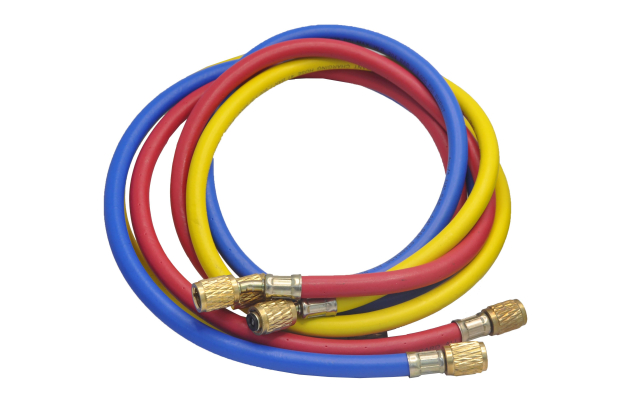 Шланг заправочный Becool, 120 см, накидные гайки F1/4" SAE BCH4 (компл. 3 шт.)