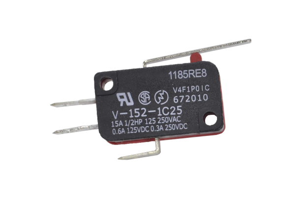 Микропереключатель для СВЧ печей 3-pin с рычагом KW3A 15A 250V