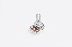 Резистор переменный 3pin B50K d=16mm L=15mm моно с ручкой WH148