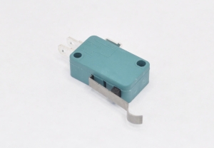 Микропереключатель KW7-0 (MSW-04) on-(on) 250V 4A зеленый рычаг с загибом