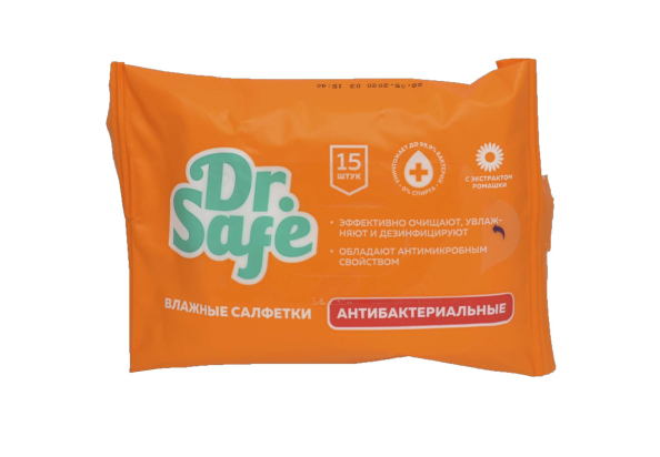 12087 DR.Safe салфетки для рук антибактериальные (ромашка)