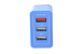 24348 Сетевое зарядное устройство Qumo Quick Charge 3USB, 4.2A, синий (Charger 0019)