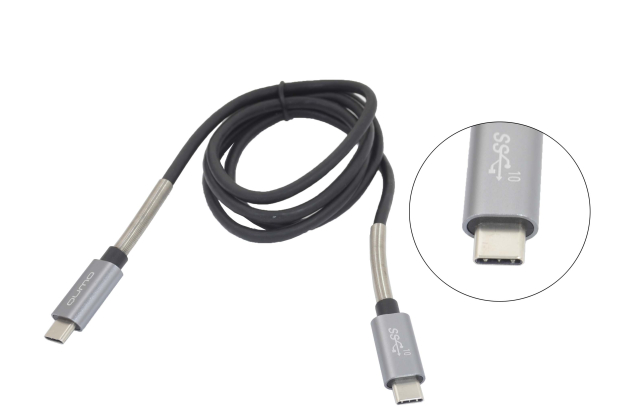 24092 Кабель Qumo Type-C - Type-C 5-20V 5A 100Watt  1м. черный
