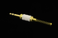 Разъем аудио 6.3mm "шт" стерео пружина белый gold 1-123G WH