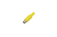 Разъем RCA "гн" пластик на кабель желтое 1-201YE