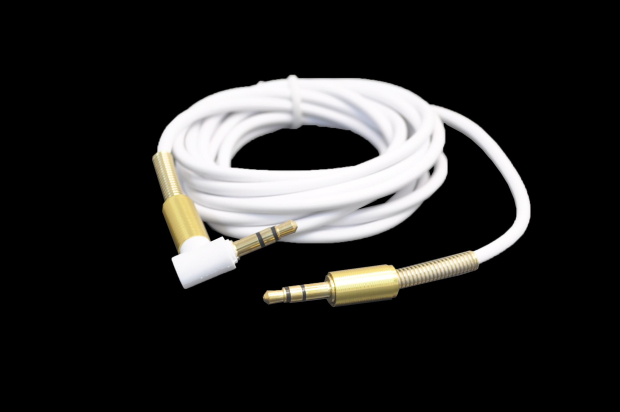 Кабель AUX Dream JD237 Jack 3.5мм, угловой, 2м, белый