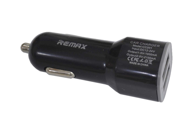 08642 Автомобильное зарядное устройство Remax (длинное) 2USB, 3.1А, блочок, черное