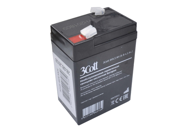 Аккумулятор  3Cott 6V 4.5A (6045)