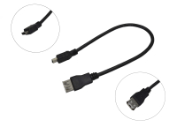 Переходник USB 2.0 A "гн" > mini-B 5P 0.3м черный 5-941 0.3