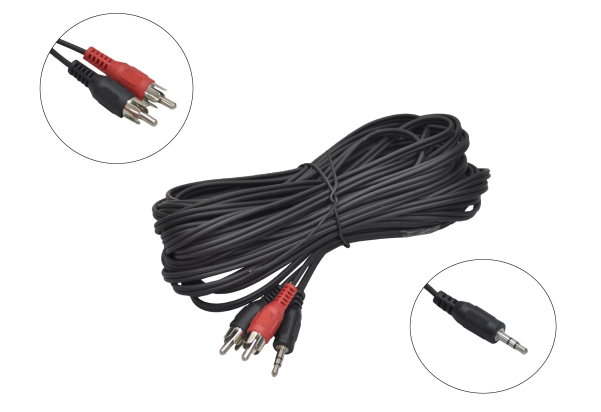 Шнур 3.5mm "шт" стерео - 2 x RCA "шт" 10.0м 17-4207