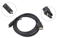 Шнур Dialog HC-A1218 (CV-0318 black) HDMI A(M) - microHDMI D(M)  ver 1.4, 1.8м, в пакете