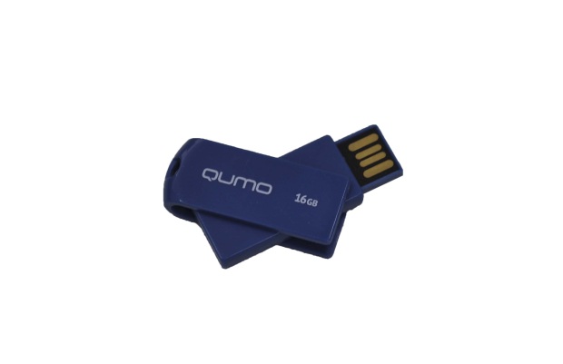 18607 Флэш Qumo 16Gb USB 2.0 Twist (кобальтовый)