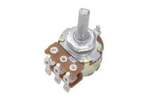 Резистор переменный 6pin(3+3) A10K d=16mm L=20mm стерео (с лыской) №001896