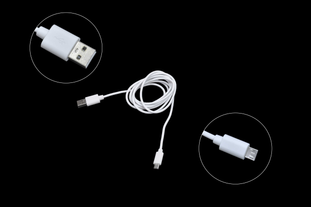 20514 Кабель Qumo USB-Micro USB круглый PVC  1.5м. white