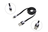 Шнур B&P USB 2.0 AM > iPhone 5/5S/6/6+/6S/6S+/7/7+8/8+/X Cable flat (1,0 м.) black
