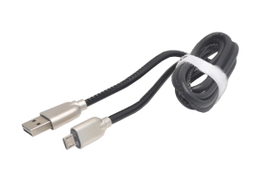 Кабель ACD-Allure USB 2.0-microUSB, ACD-U926-M1B, 1.0м черный (оплетка - иск.кожа)