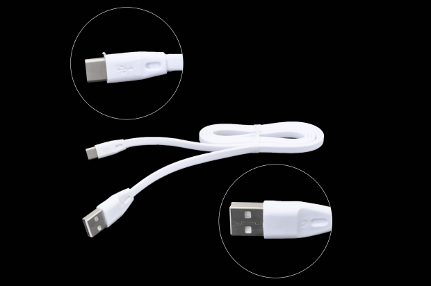 19666 Кабель Walker C320 USB-Type-C, плоский, белый