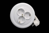 Удлинитель Bylectrica 3 розетки 2,5м рулетка (c заземлением)