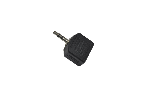 Переходник 3.5mm "шт" стерео - 2x3.5mm "гн" стерео пластик 14-0423