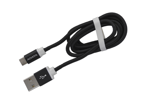52487 Кабель Adata USB 2.0 AM-Micro BM, AMUCAL-100CMK-CBK, 1.0м черный
