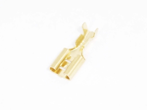 Клемма плоская "гн" 6.3mm gold DJ622-6.3B