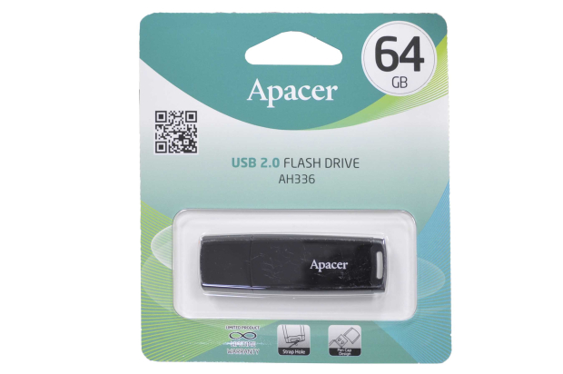 58355 Флэш 64GB USB Apacer AH336 black