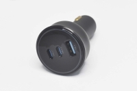 30778 Автомобильное зарядное устройство Walker WCR-91 1USB/Type-Cx2, 140Вт, поддержка QC+PD, черное