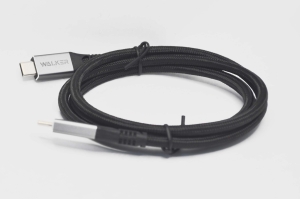 30890 Кабель шнур Walker C995 Type-C - Type-C, совместим  Thunderbolt 4, PD/зарядка ноутбуков, планшетов, iPhone нейлон, 240Watt, черный