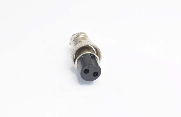 Разъем MIC 2P "гн" металл на кабель GX16 16M-2A D=16mm