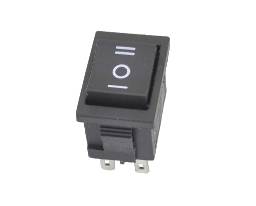Переключатель KCD1-C1-203051BB 250V 6A On-Off-On черный (6c)