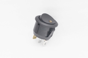 Переключатель KCD1-101EN-8-Y On-Off 250V 6A черный, желтый светодиод (3c)