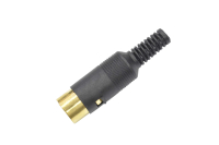 Разъем DIN 5-pin "шт" пластик gold на кабель 1-360G