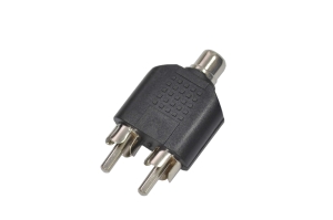 Переходник RCA "гн" - 2 x RCA "шт" пластик 2-262