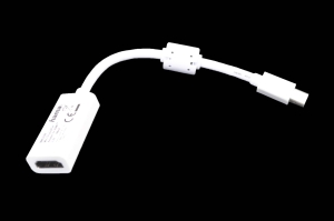32080 Адаптер Hama H-53246 HDMI (f)/Mini Displayport феррит.кольца, белый (00053246)