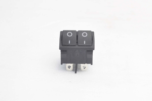 Переключатель MRS-2102 On-Off + On-Off черный 250V 6A (3c+3c) (двойной)