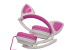 33035 Наушники Qumo Game Cat (GHS 0035), 3.5мм jack + USB, бело-розовые
