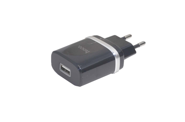 Сетевое зарядное устройство Hoco N1 1USB 2.4A, черное