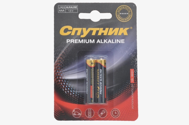 Спутник Premium Alkaline LR03-2BL (AAA) батарейка (штука)