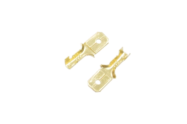 Клемма плоская "шт" 6.3mm gold DJ617-6.3B 08-0923