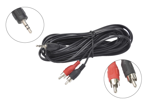 Шнур 3.5mm "шт" стерео - 2 x RCA "шт"  5.0м 17-4205