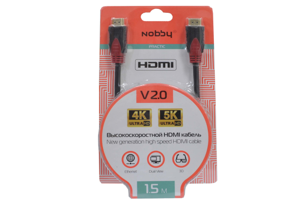0651147 Кабель Nobby Practic HDMI-HDMI 1.5m ver:2.0
