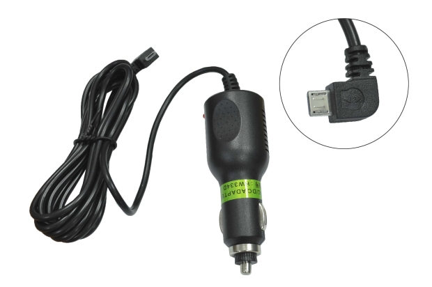 Зарядное устройство от прикуривателя micro USB 12V/5V 2.0A 2.0м HW334D