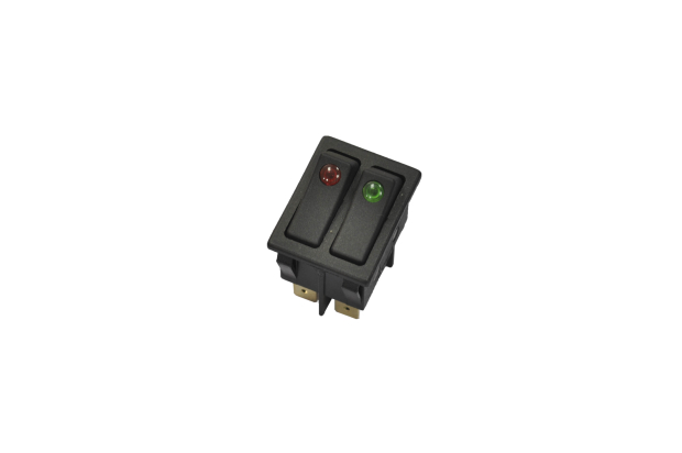 Переключатель Sc-797 (RWB-511) On-Off красный-зеленый 250V 15A (6c)