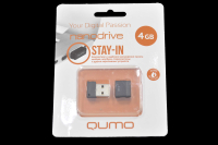18320 Флэш Qumo 4Gb USB 2.0 Nano (черный)